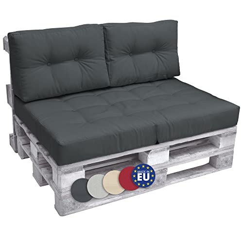 Beautissu 2X Palettenkissen Outdoor Rückenkissen 60x40 cm – Auflagen für Paletten Europaletten Palettensofa Palettenmöbel Balkon Palettenpolster Garten Lounge Kissen Outdoor Graphitgrau – Elements Beautissu 2X Palettenkissen Outdoor Rückenkissen 60x40 cm – Auflagen für Paletten Europaletten Palettensofa Palettenmöbel Balkon Palettenpolster Garten Lounge Kissen Outdoor Graphitgrau – Elements von Beautissu