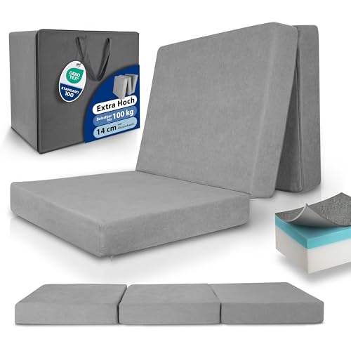 Beautissu Premium L Klappmatratze 75x195cm Gästebett faltbar inkl. Tasche – extra dick Visco-Matratze hoher Schlafkomfort – waschbar Gästematratze klappbar einfacher Transport – Grau Beautissu Premium L Klappmatratze 75x195cm Gästebett faltbar inkl. Tasche – extra dick Visco-Matratze hoher Schlafkomfort – waschbar Gästematratze klappbar einfacher Transport – Grau von Beautissu