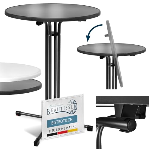 Beautissu Stehtisch klappbar 60 cm Schwarz Bellini – Kratzfest Stabil Wetterbeständig – Stehtische Outdoor Bistrotisch Rund Montage leicht Halterung vormontiert– Biertisch Partytisch Klappbar Bartisch Beautissu Stehtisch klappbar 60 cm Schwarz Bellini – Kratzfest Stabil Wetterbeständig – Stehtische Outdoor Bistrotisch Rund Montage leicht Halterung vormontiert– Biertisch Partytisch Klappbar Bartisch von Beautissu