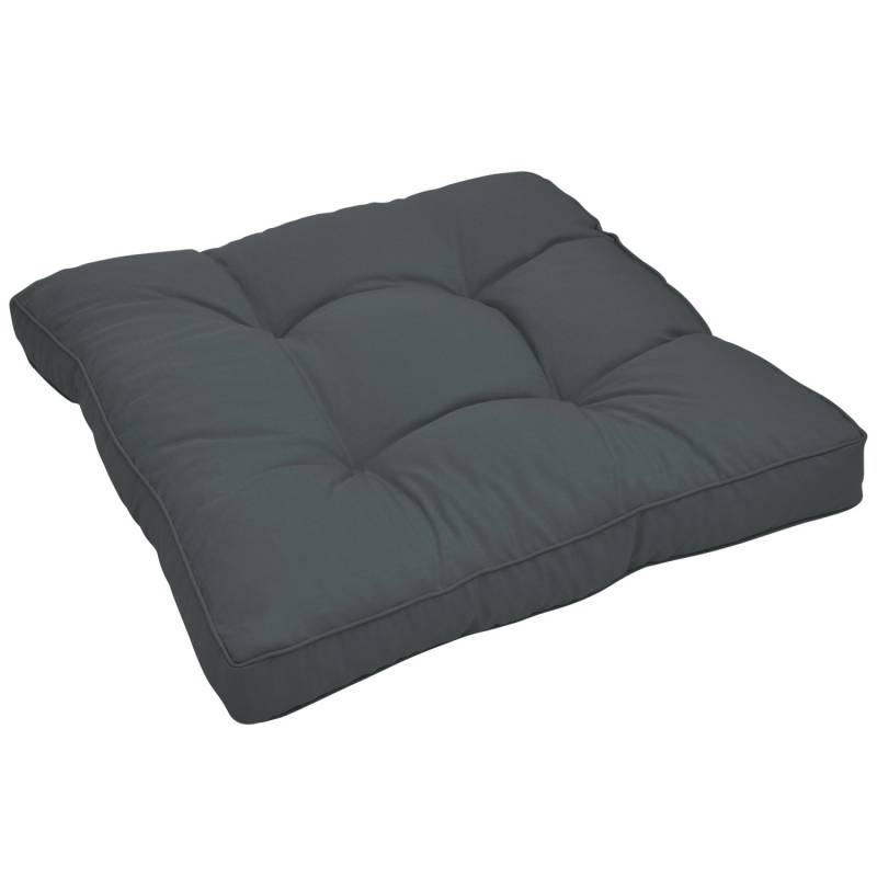 Beautissu Xluna Loungekissen Sitz 60x60x10cm Graphitgrau von Beautissu