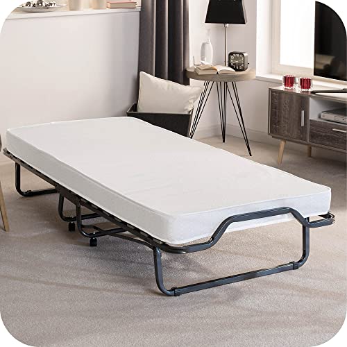Beautissu Gästebett klappbar 80x200 cm – langlebiges & faltbares Reisebett inkl Schutzhülle & 10,5 cm Dicker Schaumstoff Matratze - Klappbett ohne Aufbau - Stabiler Stahlrahmen & 4 Laufrollen Venetia Beautissu Gästebett klappbar 80x200 cm – langlebiges & faltbares Reisebett inkl Schutzhülle & 10,5 cm Dicker Schaumstoff Matratze - Klappbett ohne Aufbau - Stabiler Stahlrahmen & 4 Laufrollen Venetia von Beautissu