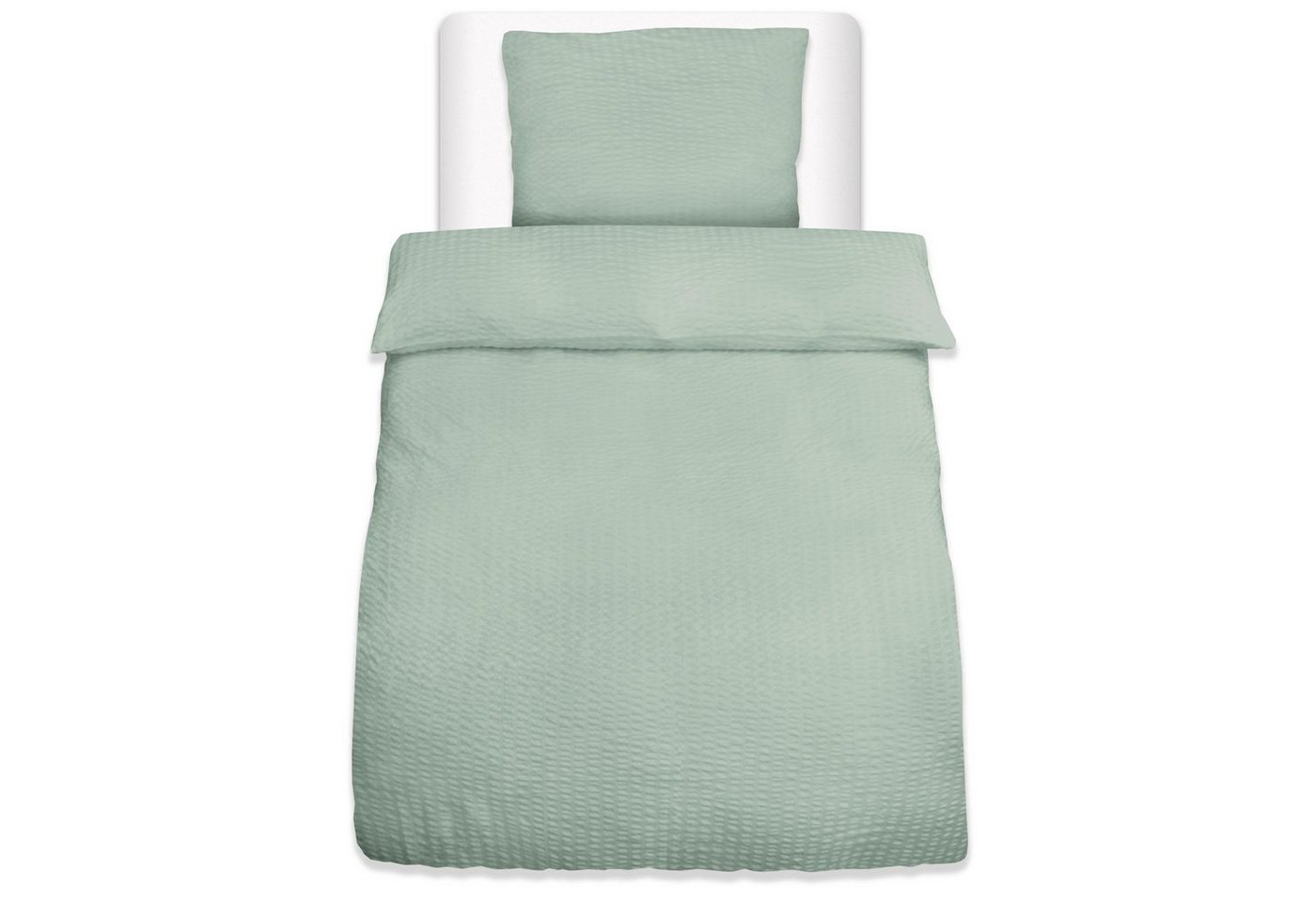 Bettwäsche Meline, Beautissu, 100% Polyester, 2 teilig, Seersucker Bettwäsche Set mit Reißverschluss von Beautissu