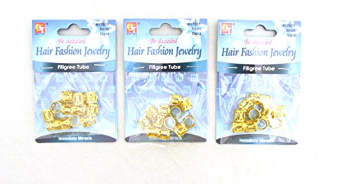 Beauty Town Filigranes Rohr Metallkugeln 8 mm Gold (07801), Einzigartig, Standard von Beauty Town