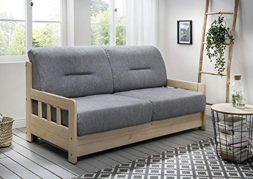 Beauty.Scouts Sofa Vague Braun Grau 154 x 88 x 90 cm (B/H/T) 2-Sitzer mit Liegefunktion Schlafsofa Wohnzimmersofa Couch Wohnzimmercouch bequem gemütlich von Beauty.Scouts