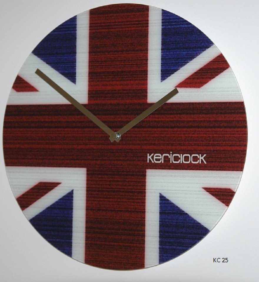 Beauty.Scouts Wanduhr Quartz Wanduhr "British Style" aus Glas mit Englandflagge, Ø 40 cm Beauty.Scouts Wanduhr Quartz Wanduhr "British Style" aus Glas mit Englandflagge, Ø 40 cm von Beauty.Scouts