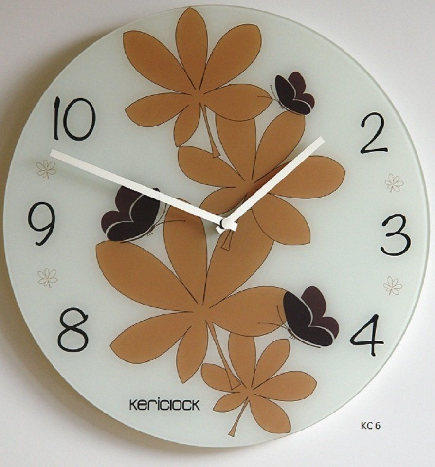 Beauty.Scouts Wanduhr Quartz Wanduhr "Flower" aus Glas mit Schmetterlingen, Ø 40 cm Beauty.Scouts Wanduhr Quartz Wanduhr "Flower" aus Glas mit Schmetterlingen, Ø 40 cm von Beauty.Scouts