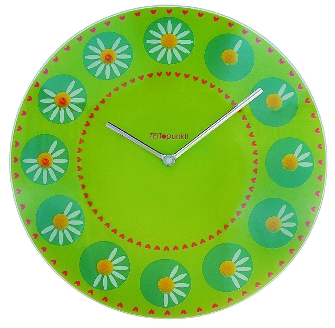 Beauty.Scouts Wanduhr Quartz Wanduhr "Heart of Daisy" Glas, Küche, Ø 36cm, in Grün Beauty.Scouts Wanduhr Quartz Wanduhr "Heart of Daisy" Glas, Küche, Ø 36cm, in Grün von Beauty.Scouts