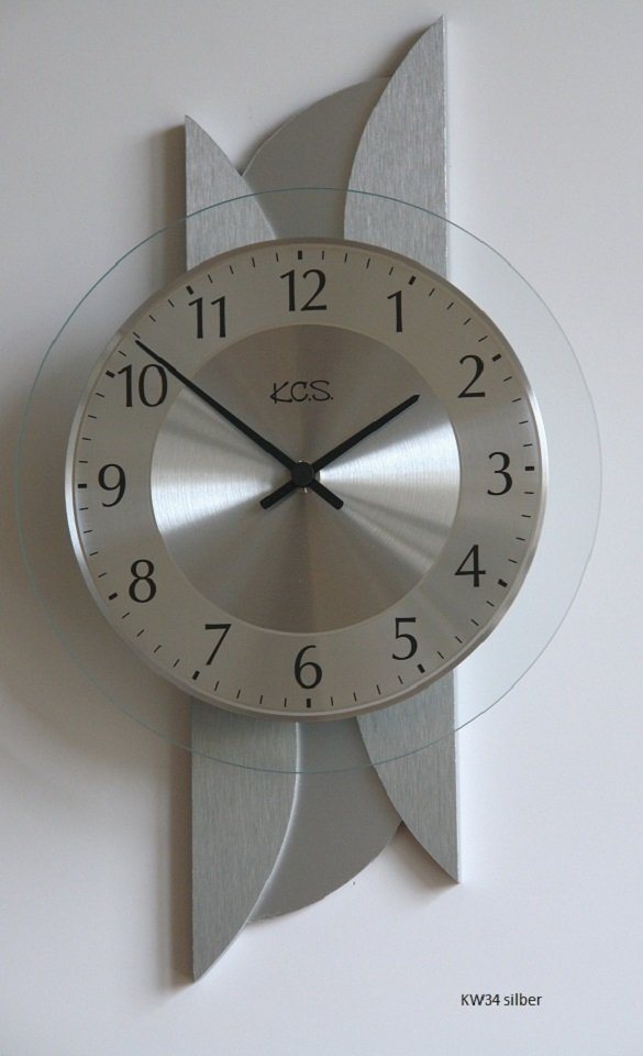 Beauty.Scouts Wanduhr Quarz Wanduhr "Bruno" aus MDF und Metall, 23 x 40 cm, Silber Beauty.Scouts Wanduhr Quarz Wanduhr "Bruno" aus MDF und Metall, 23 x 40 cm, Silber von Beauty.Scouts