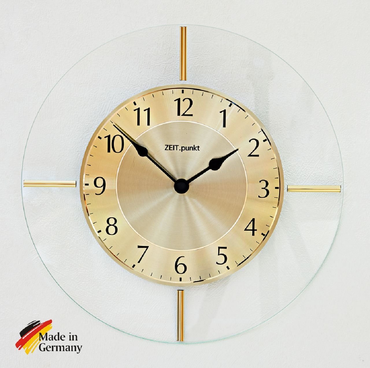 Beauty.Scouts Wanduhr Quarz Wanduhr "Kosta" Glas, diamantgedrehtes Ziffernblatt, Ø 30 cm Beauty.Scouts Wanduhr Quarz Wanduhr "Kosta" Glas, diamantgedrehtes Ziffernblatt, Ø 30 cm von Beauty.Scouts