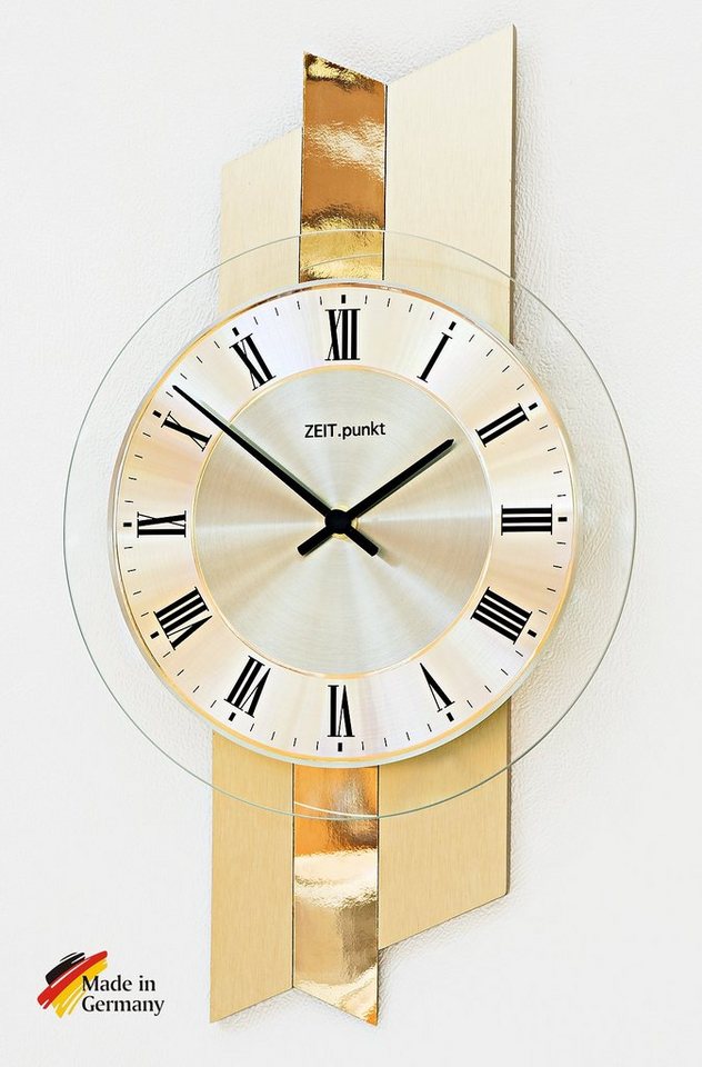 Beauty.Scouts Wanduhr Quarz Wanduhr "Lenny" Glas, diamantgedrehtes Ziffernblatt, 23 x 40 cm von Beauty.Scouts