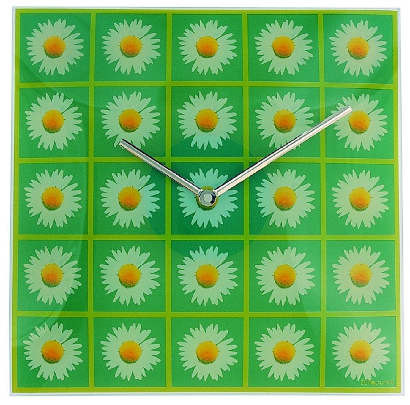 Beauty.Scouts Wanduhr Wanduhr Quartz Wanduhr Daisy" Glas, Küche, 30x30 cm, in Grün" von Beauty.Scouts