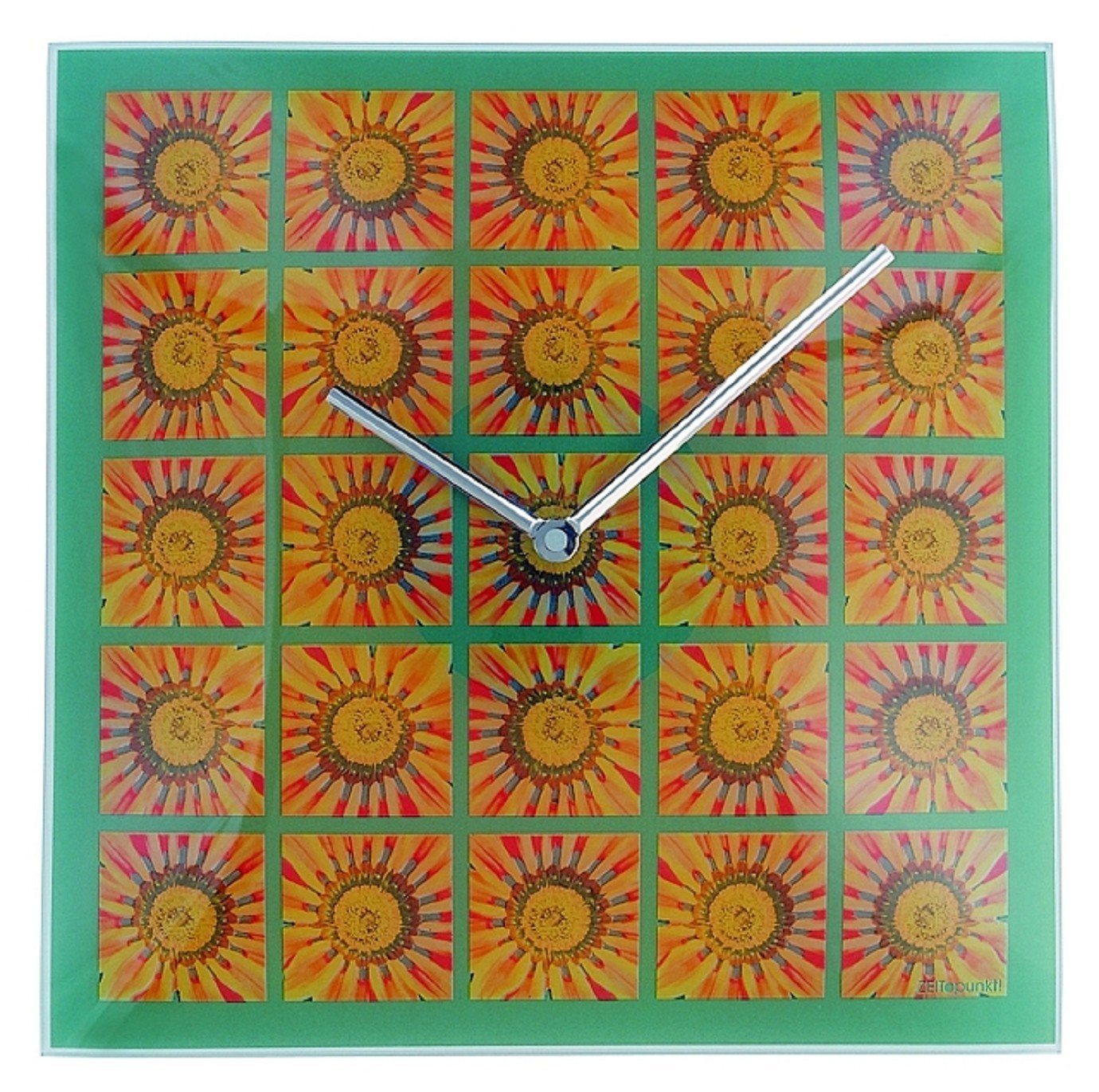 Beauty.Scouts Wanduhr Wanduhr Quartz Wanduhr "Magerite" Glas, Küche, 30x30 cm, in Bunt Beauty.Scouts Wanduhr Wanduhr Quartz Wanduhr "Magerite" Glas, Küche, 30x30 cm, in Bunt von Beauty.Scouts