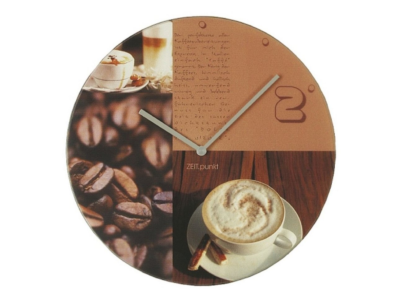 Beauty.Scouts Wanduhr Wanduhr Quartzuhr Coffee", Mineralglas, bedruckt, Ø/T 30x4 cm" von Beauty.Scouts