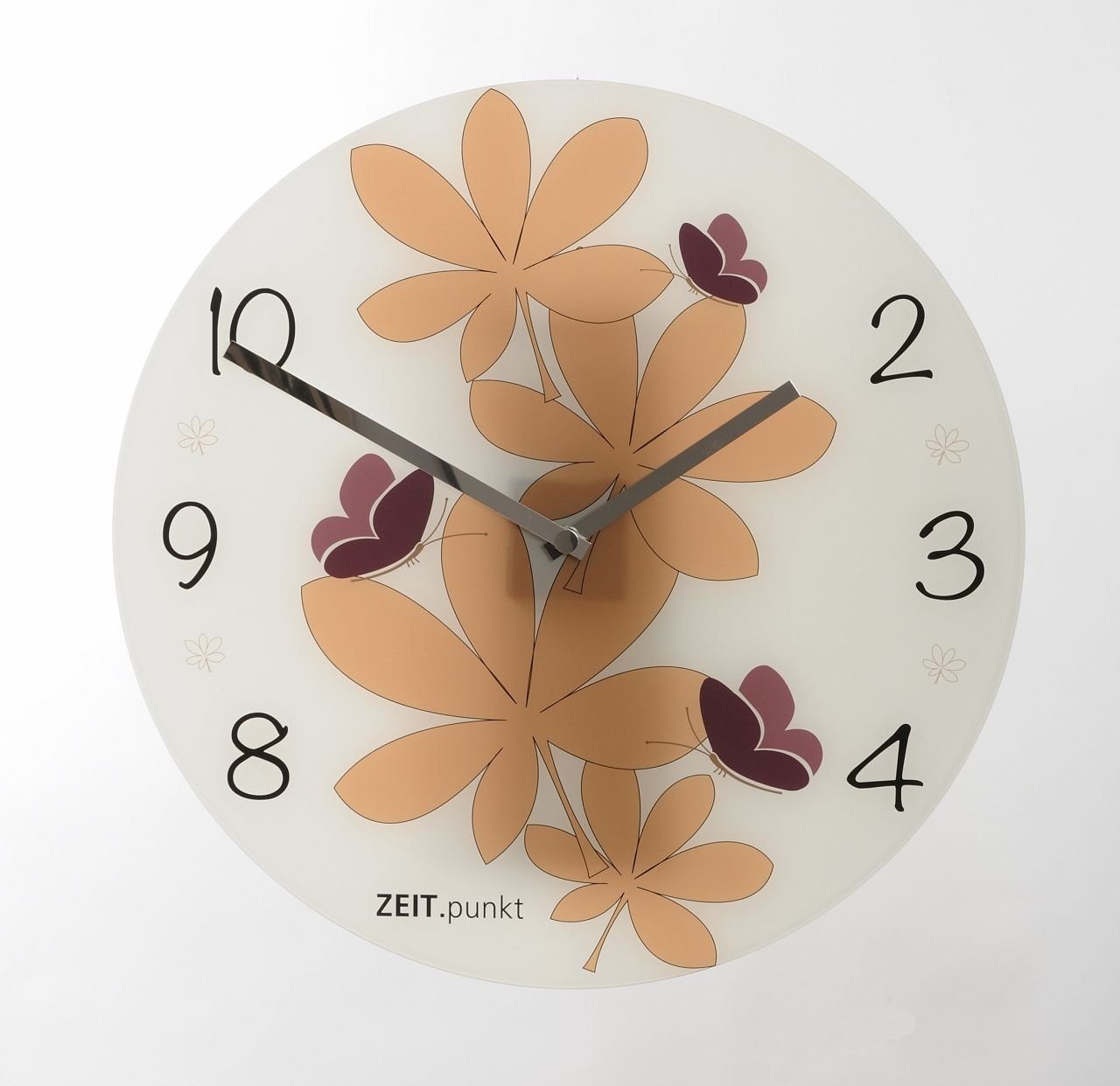 Beauty.Scouts Wanduhr Wanduhr Quartzuhr Leaves", Mineralglas, bedruckt, Ø/T 40x4 cm" von Beauty.Scouts