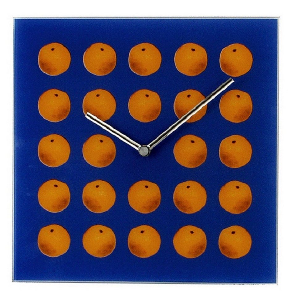 Beauty.Scouts Wanduhr Wanduhr Quartzwanduhr Orange" Glas, Küche, 30x30 cm, in Blau" von Beauty.Scouts