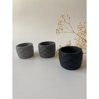 3Er Set Kleiner Beton Pflanzer, Sukkulenten Mini Weihnachtsgeschenke 3Er Set Kleiner Beton Pflanzer, Sukkulenten Mini Weihnachtsgeschenke von BeautyofStoneCrafts