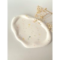 Terrazzo Oval Tablett, Dekoratives Schmucktablett, Waschtisch Housewarming Geschenke von BeautyofStoneCrafts