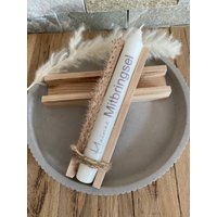 Kerzenverpackung 1Er Für Stabkerzen | 10 Stück Geschenkverpackung Kerzenhalter Holzbox Holzrohling Rohling Klötzchen Holz von BeautyprojectDesigns