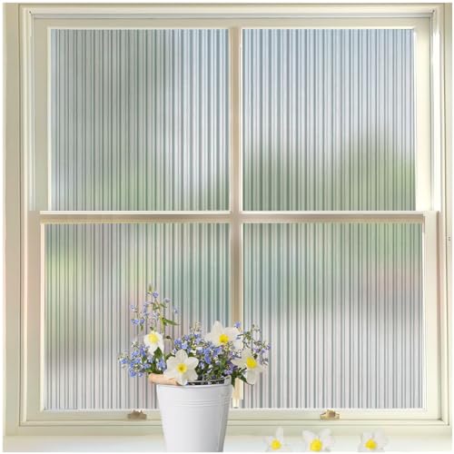 Beautysaid Fensterfolie, Sichtschutz, mattiert, Sichtschutzfolie für Glasfenster, selbstklebende Rolle, blickdicht, Anti-UV-Schutz, statische Haftung, kein Kleber, Fensteraufkleber, Abdeckung für Home von Beautysaid