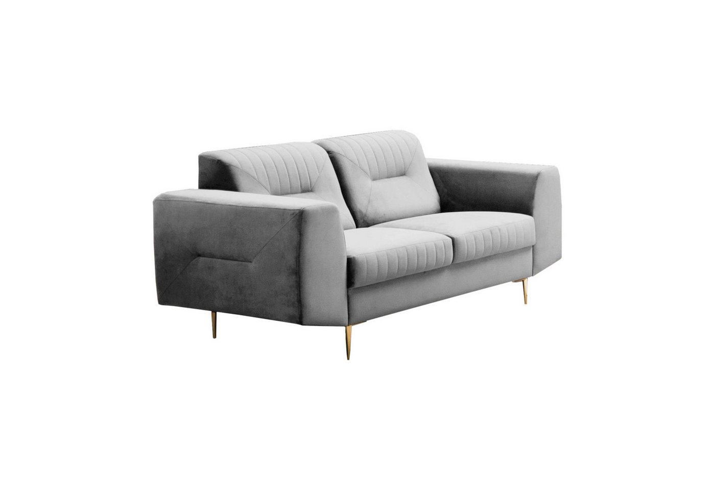 Beautysofa 2-Sitzer VENEZIA, Relaxsofa im modernes Design, mit Metallbeine, Zweisitzer Sofa aus Velours von Beautysofa