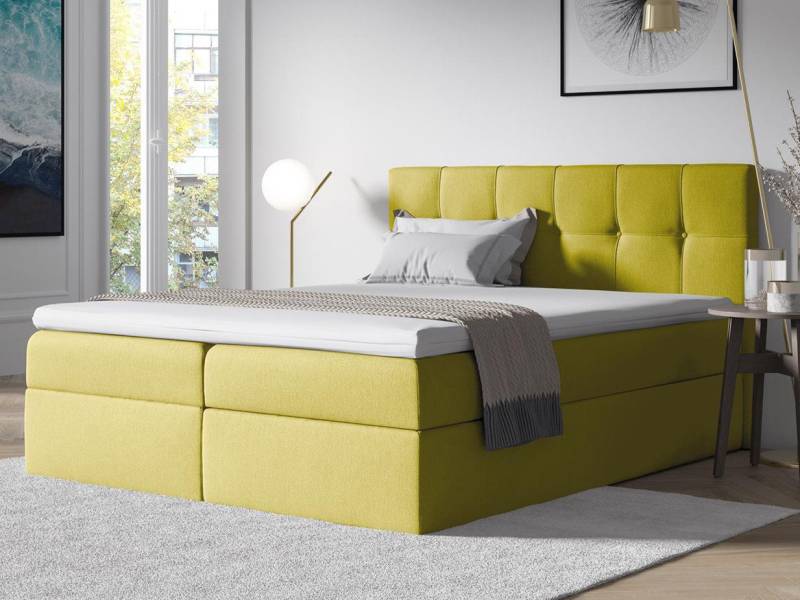 Beautysofa Boxspringbett Empori, Polsterbett, Topper, Matratze und 2 Bettkästen, Federautomat (Topper, Matratze und 2 Bettkästen + Federautomat), Velours Bett mit Kopfteil von Beautysofa