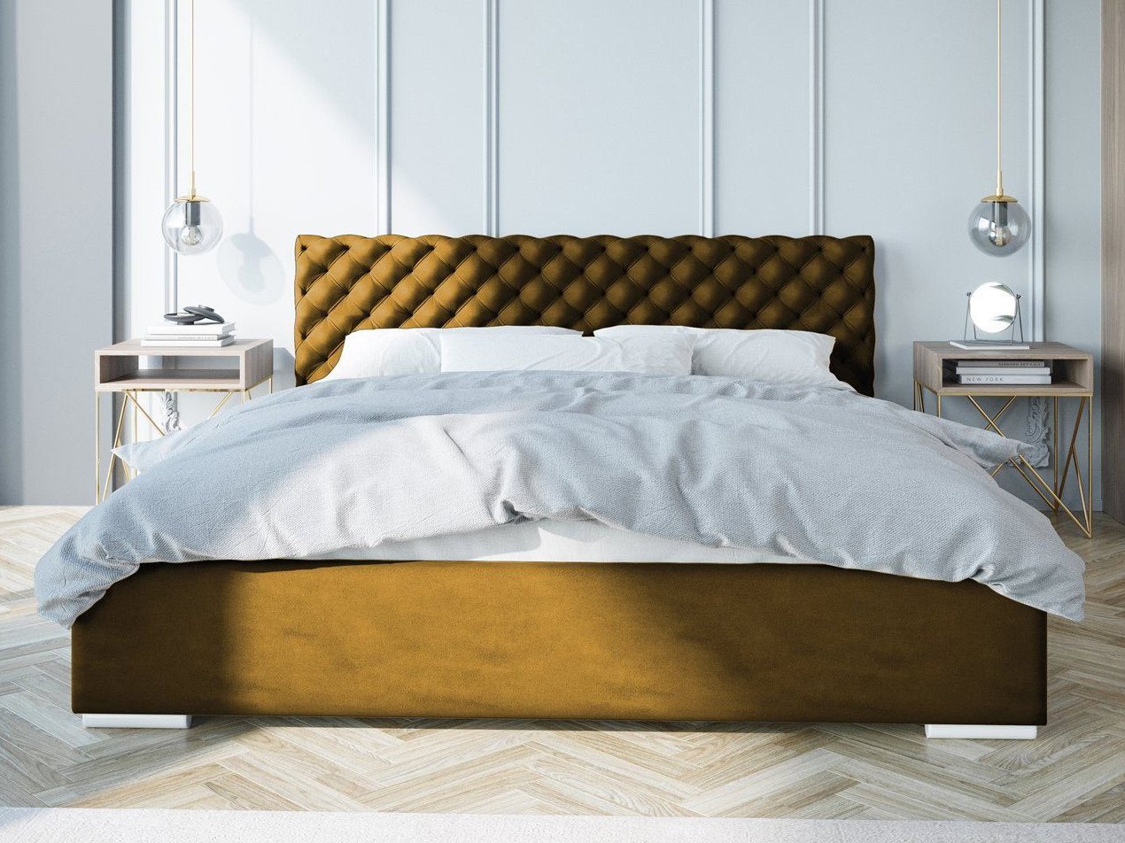 Beautysofa Boxspringbett FIGGO (Bett), im Chesterfield Stil, mit bettkasten 140 / 160 / 180 cm von Beautysofa