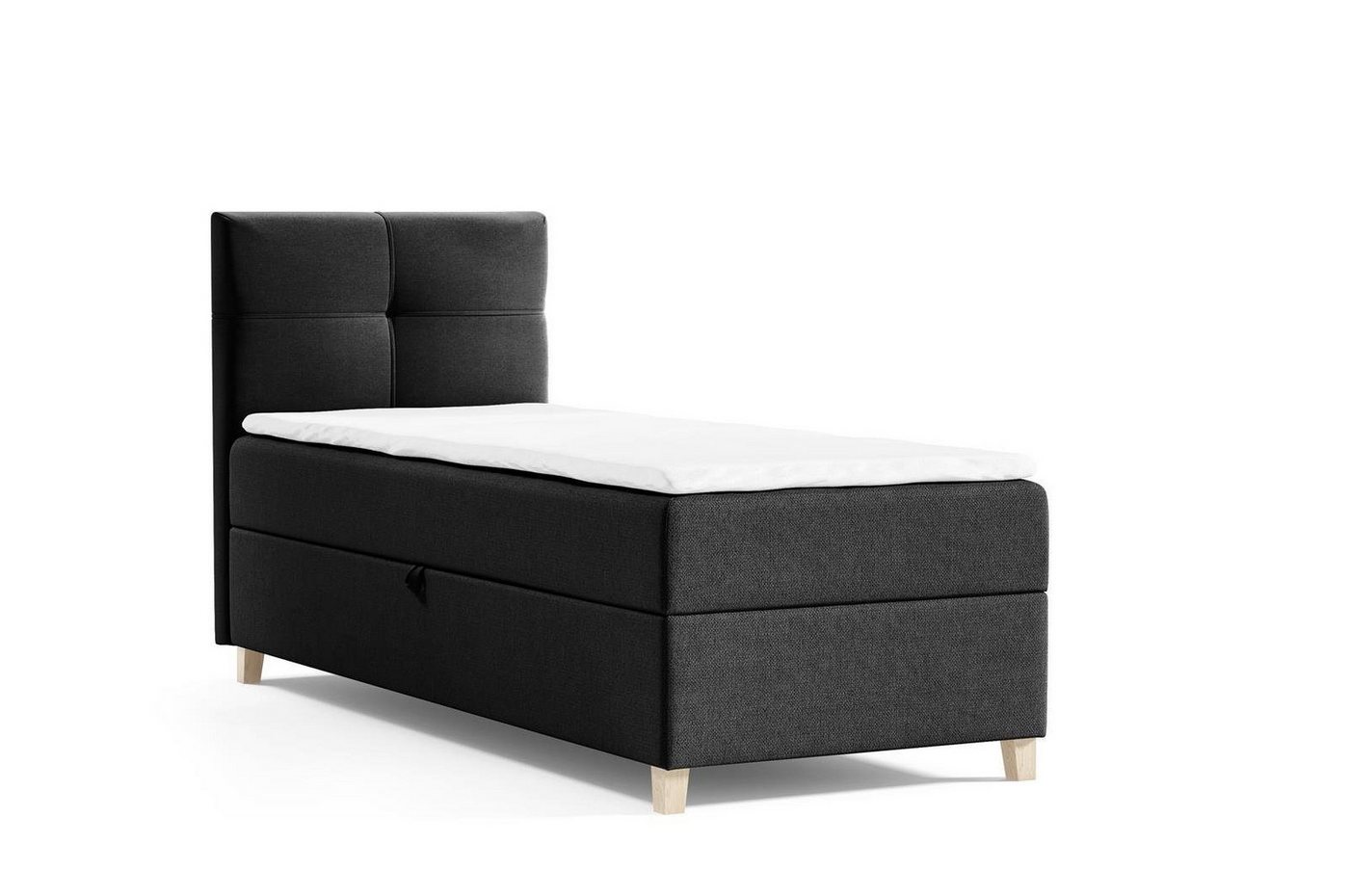 Beautysofa Boxspringbett Modern Boxspringbett mit Topper HELEN MINI Schlafzimmer, mit Matratze Beautysofa Boxspringbett Modern Boxspringbett mit Topper HELEN MINI Schlafzimmer, mit Matratze von Beautysofa