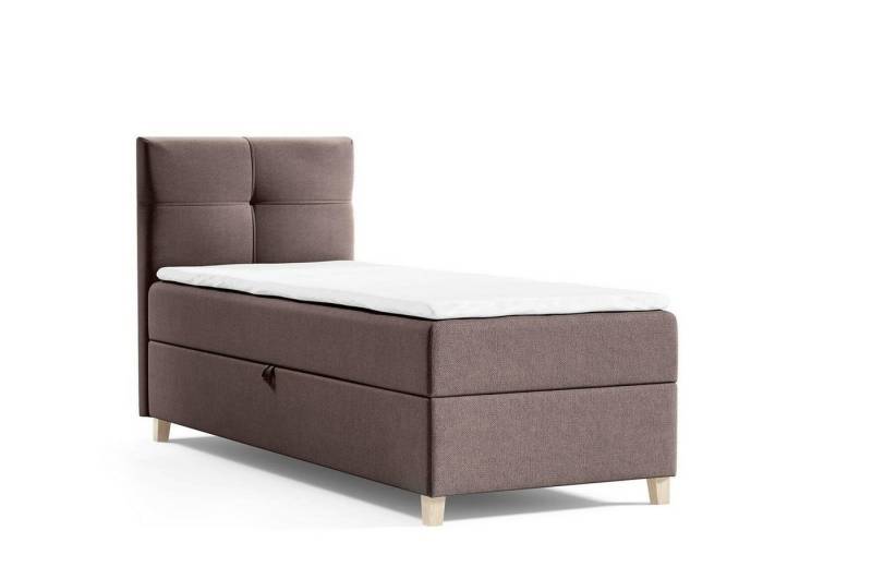 Beautysofa Boxspringbett Modern Boxspringbett mit Topper HELEN MINI Schlafzimmer, mit Matratze von Beautysofa
