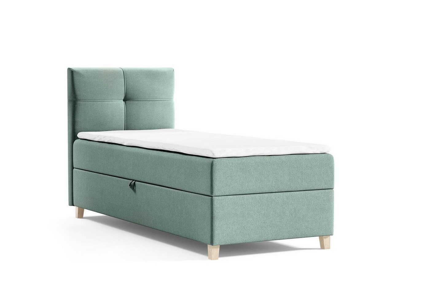 Beautysofa Boxspringbett Modern Boxspringbett mit Topper HELEN MINI Schlafzimmer, mit Matratze Beautysofa Boxspringbett Modern Boxspringbett mit Topper HELEN MINI Schlafzimmer, mit Matratze von Beautysofa