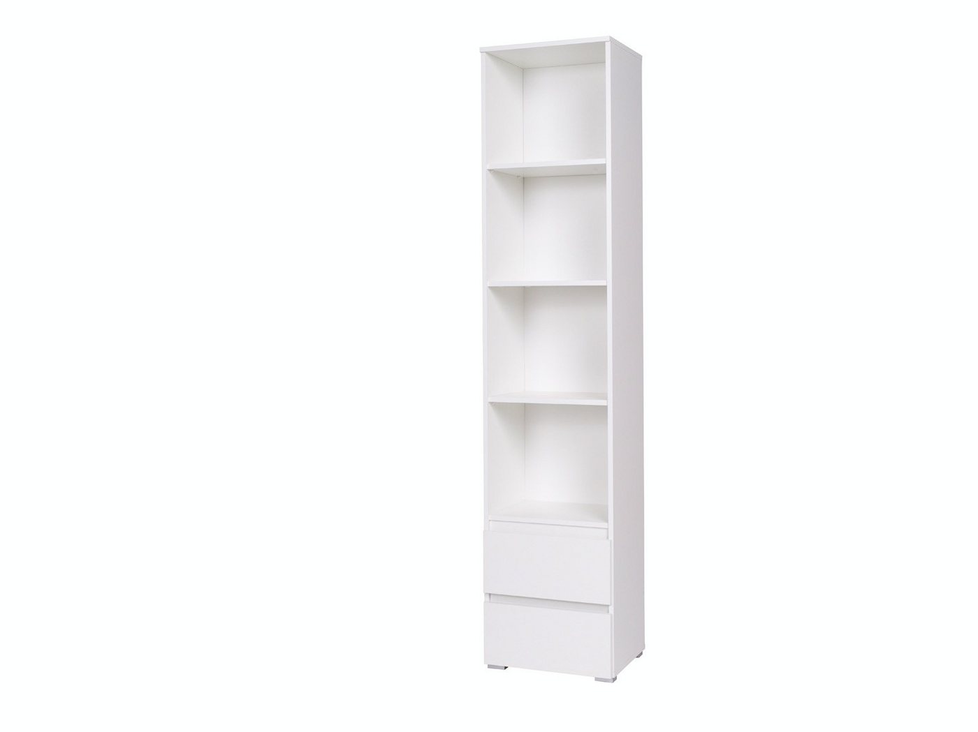 Beautysofa Bücherregal Cosmo schmales Bücherregal mit Schubladen, (B:45 H:204 T:24cm / 2 geräumige Schubladen) von Beautysofa