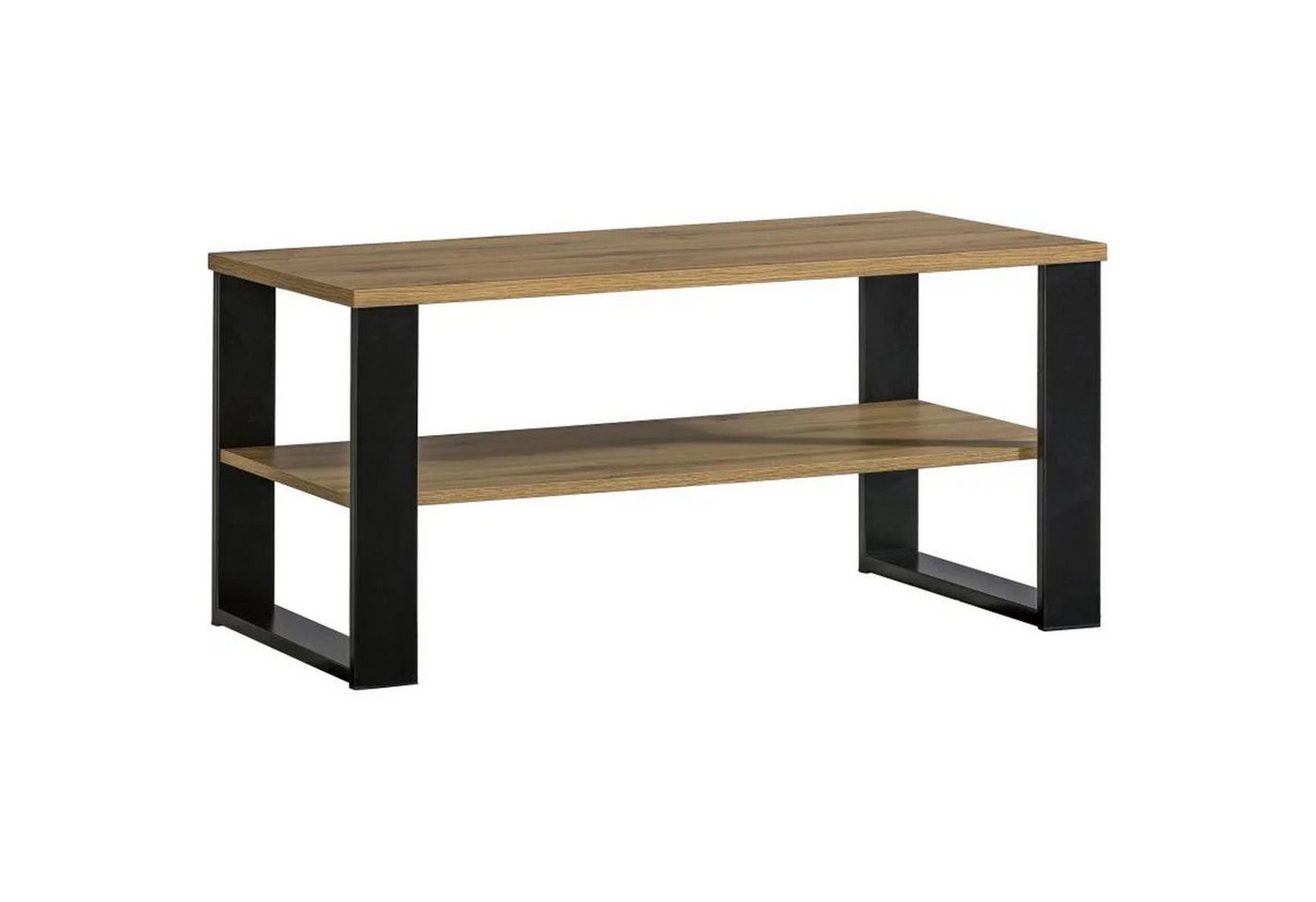 Beautysofa Couchtisch Kaffeetisch LAMELO, aus Eiche Wotan mit schwarzen Metallbeinen, Funktional & Elegant Beautysofa Couchtisch Kaffeetisch LAMELO, aus Eiche Wotan mit schwarzen Metallbeinen, Funktional & Elegant von Beautysofa