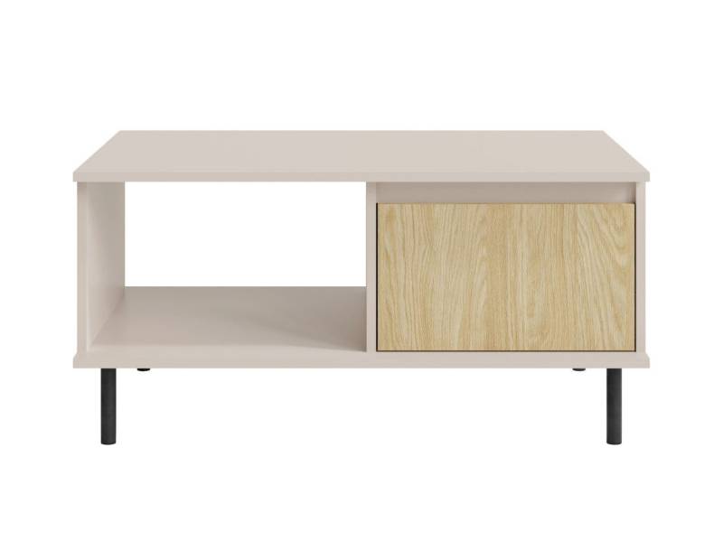 Beautysofa Couchtisch MONAKO mit 1 Schublade grifflos (mit Metallfüße & -griffe, im moderner Stil), Breite: 97 cm von Beautysofa