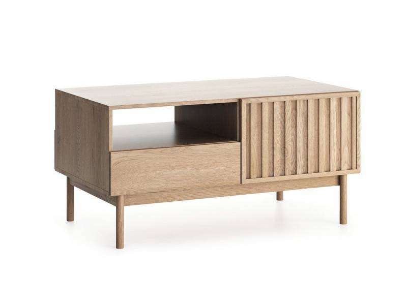 Beautysofa Couchtisch SAPPORO im Japandi-Stil (Lamellenfront), Breite: 106 cm von Beautysofa