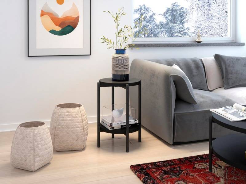 Beautysofa Couchtisch Sigma D, mit einem Durchmesser 40 cm, Kaffeetisch mit zwei Tischplatten Beautysofa Couchtisch Sigma D, mit einem Durchmesser 40 cm, Kaffeetisch mit zwei Tischplatten von Beautysofa