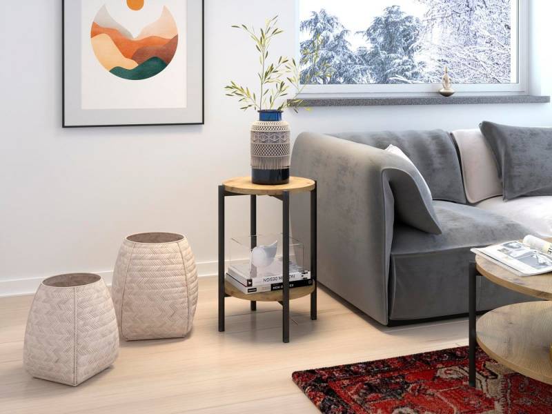 Beautysofa Couchtisch Sigma D, mit einem Durchmesser 40 cm, Kaffeetisch mit zwei Tischplatten Beautysofa Couchtisch Sigma D, mit einem Durchmesser 40 cm, Kaffeetisch mit zwei Tischplatten von Beautysofa