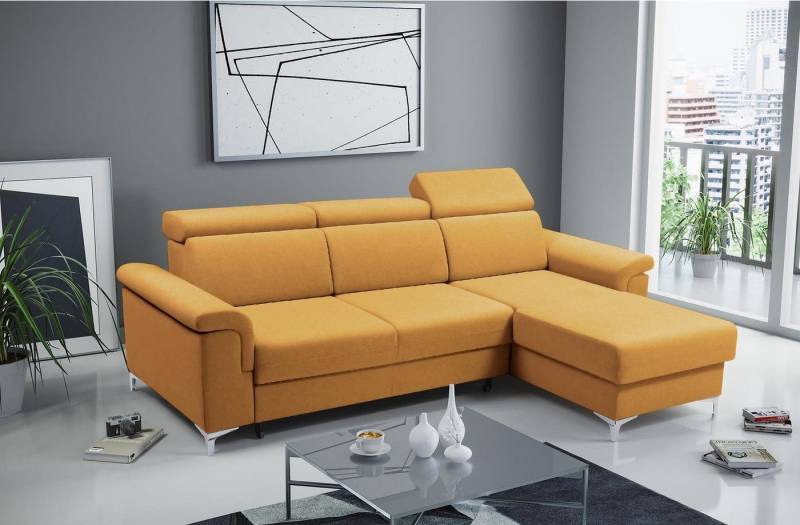 Beautysofa Ecksofa 252cm Ecksofa universelle Polsterecke MARTIN mit Schlaffunktion von Beautysofa