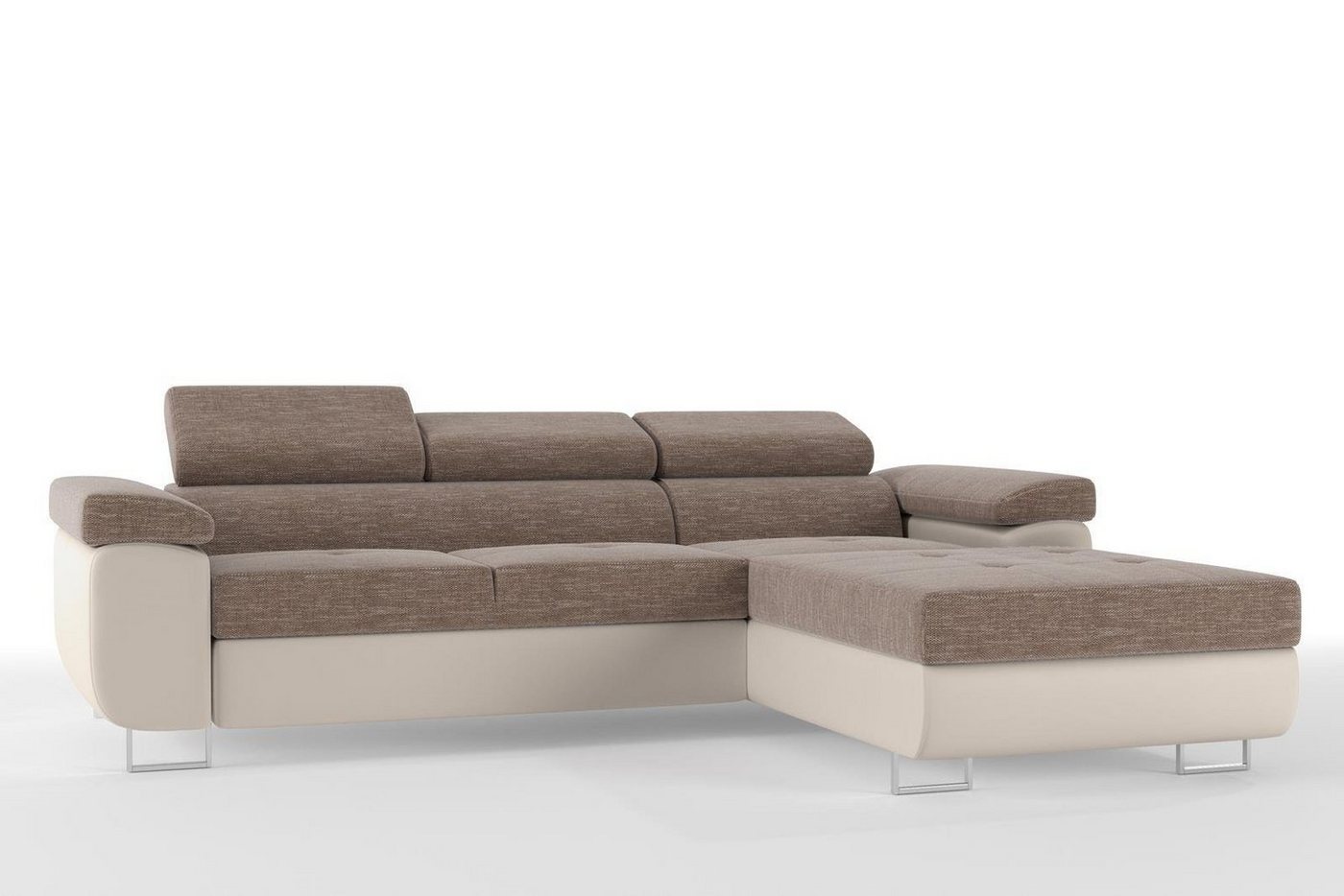 Beautysofa Ecksofa Alons, L-Form Polsterecke, mit Bettfunktion, mit Bettkasten, Wellenunterfederung von Beautysofa