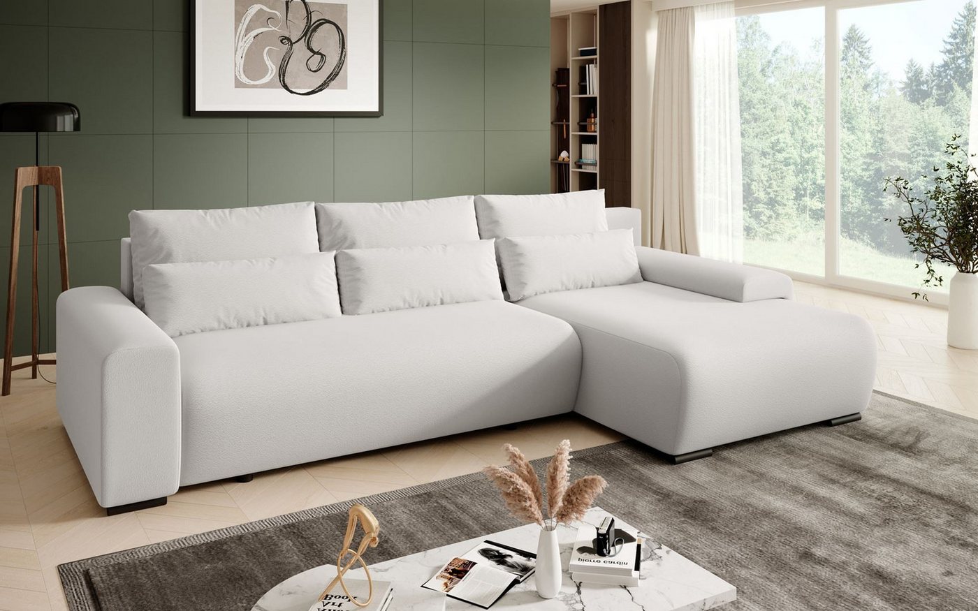 Beautysofa Ecksofa Benny Boucle, inkl. Schlaffunktion, Bettkasten, Wellenfedern, stilvoll Polsterecke im modernes Design, L-förmiges Ecksofa aus Boucle-Stoff Beautysofa Ecksofa Benny Boucle, inkl. Schlaffunktion, Bettkasten, Wellenfedern, stilvoll Polsterecke im modernes Design, L-förmiges Ecksofa aus Boucle-Stoff von Beautysofa