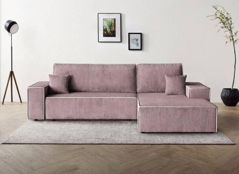 Beautysofa Ecksofa Erni, inkl. Schlaffunktion, Bettkasten, L-Form Polsterecke im modernes Stil, 275 cm Sofa, stilvoll Corner Schlafsofa von Beautysofa