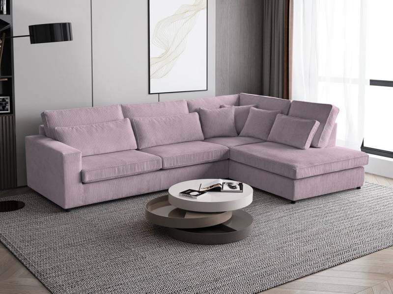 Beautysofa Ecksofa mit dekorativen Kissen PARMA, im modernes Design, klassische Polsterecke inklusive Wellenfedern von Beautysofa