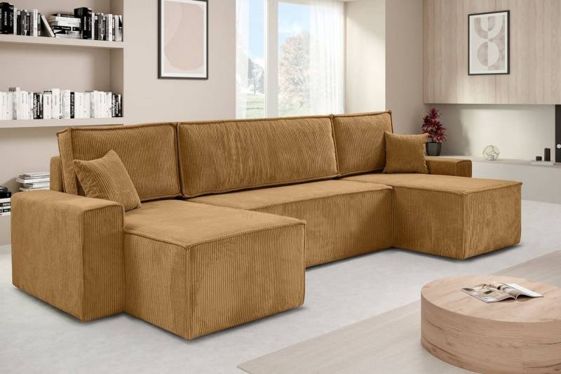 Beautysofa Ecksofa mit Bettkasten, im Cordstoff HEKTOR U, mit Schlaffunktion, Breite der Ottomane wählbar – 70 oder 100 cm Beautysofa Ecksofa mit Bettkasten, im Cordstoff HEKTOR U, mit Schlaffunktion, Breite der Ottomane wählbar – 70 oder 100 cm von Beautysofa
