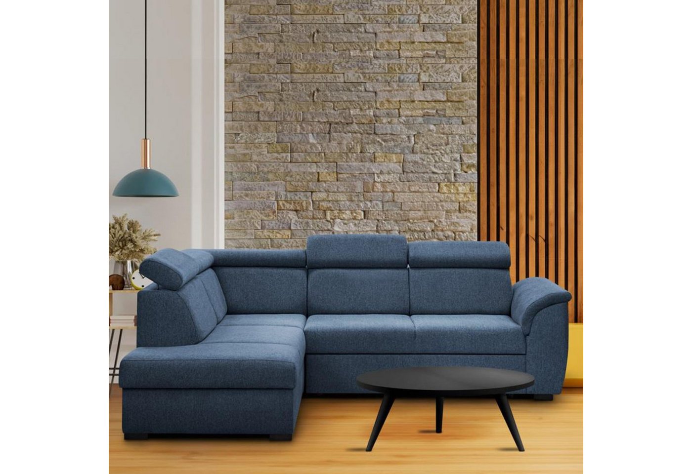 Beautysofa Ecksofa Madera, mit Schlaffunktion, Bettkasten, verstellbare Kopfstützen, L-förmige Corner Schlafsofa, ausziehbare Corner Sofa, L-Form Polsterecke im modernes Stil von Beautysofa