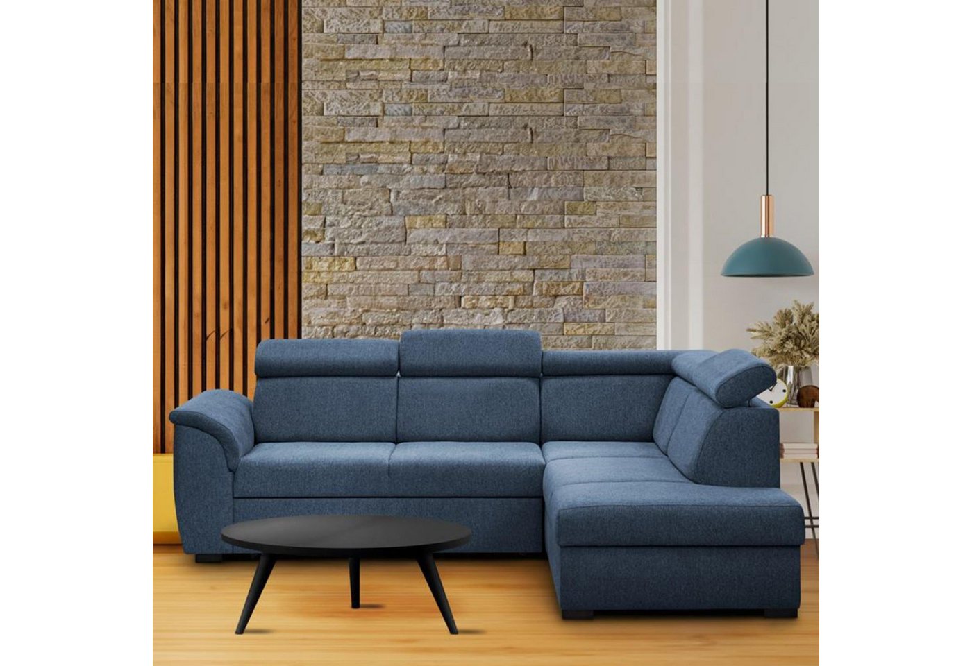 Beautysofa Ecksofa Madera, mit Schlaffunktion, Bettkasten, verstellbare Kopfstützen, L-förmige Corner Schlafsofa, ausziehbare Corner Sofa, L-Form Polsterecke im modernes Stil von Beautysofa