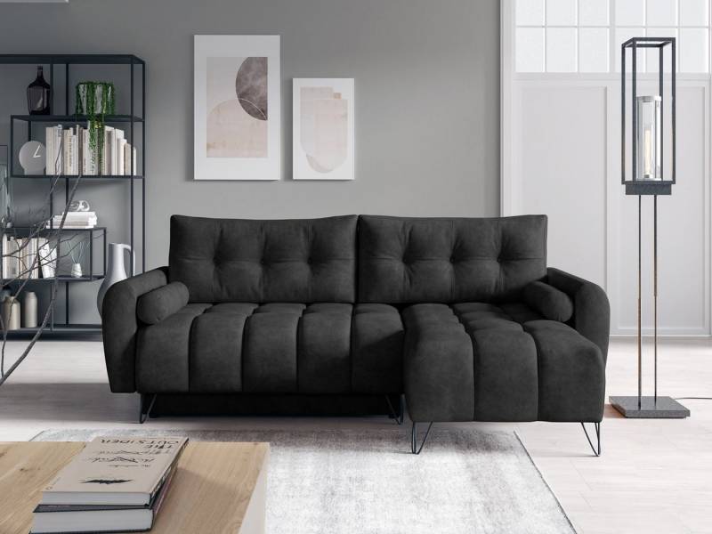 Beautysofa Ecksofa Malaga Mini mit Schlaffunktion und Bettkasten, modernes Design, Wellenfeder Typ B von Beautysofa