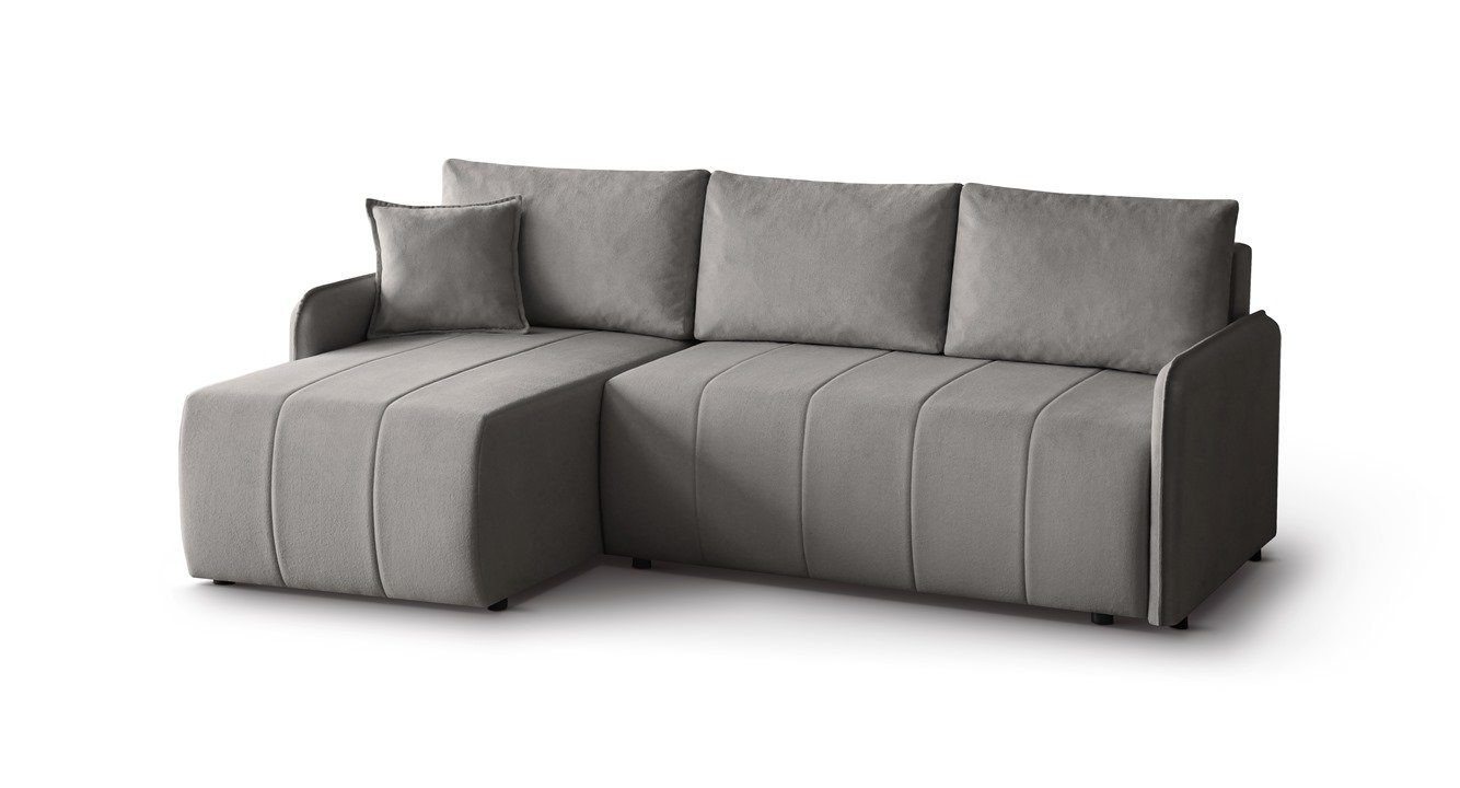 Beautysofa Ecksofa Moderne stilvolle L-Form Capri Raumecke universell, Ecke aus Stoff mit Nano-Block-System von Beautysofa