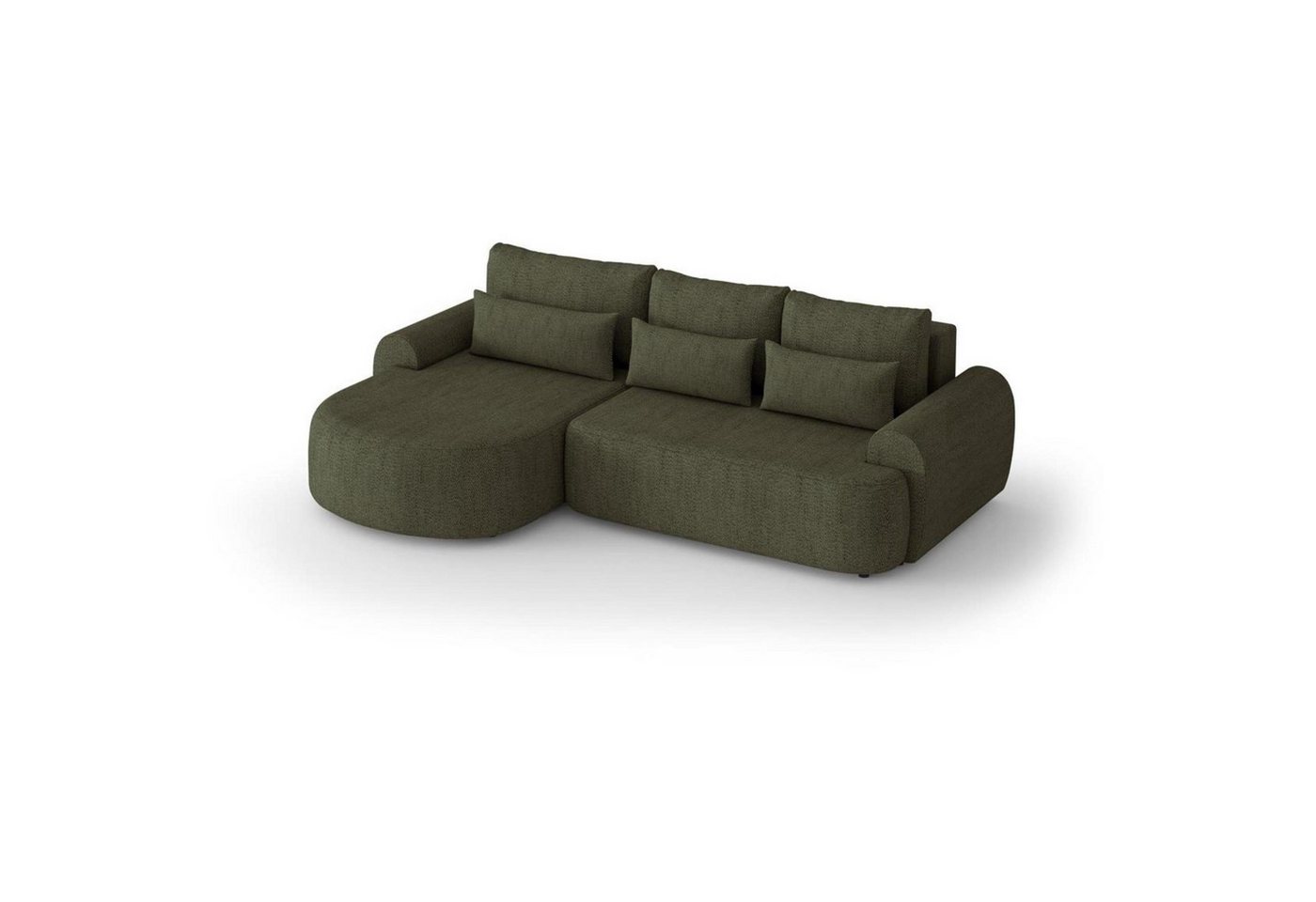 Beautysofa Ecksofa Olivio Modest mit Wellenunterfederung, Ecke gepolstert beige, mit Relaxfunktion, mit Bettkasten Bretie:266 cm von Beautysofa