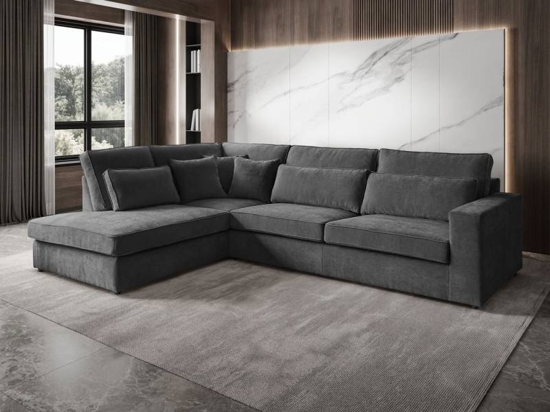 Beautysofa Ecksofa Gepolstertes mit dekorativen Kissen PARMA, im modernes Design, klassische Polsterecke inklusive Wellenfedern von Beautysofa