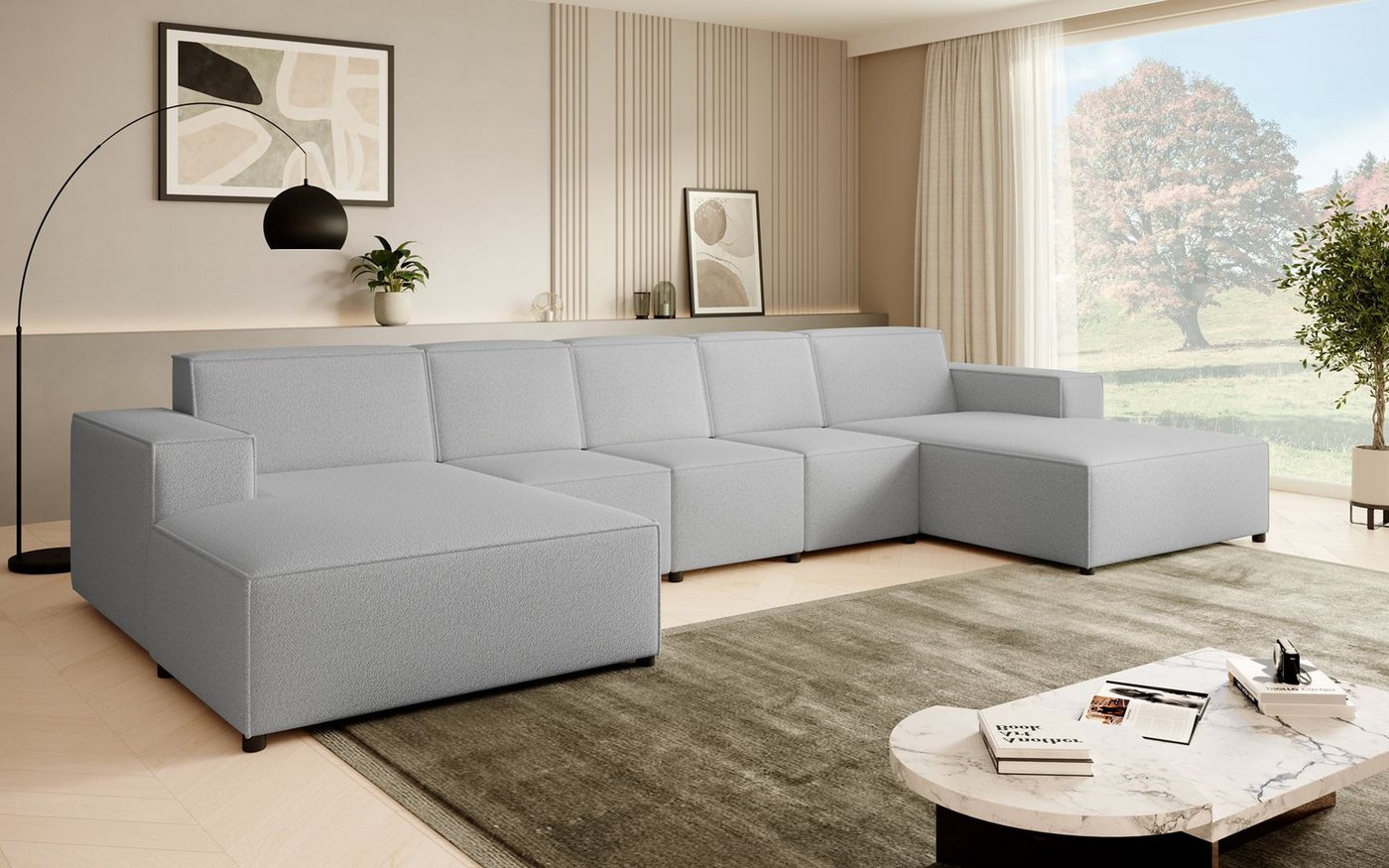 Beautysofa Ecksofa PEDRO U XL, breite Ottomane, Freistehendes Möbel Beautysofa Ecksofa PEDRO U XL, breite Ottomane, Freistehendes Möbel von Beautysofa