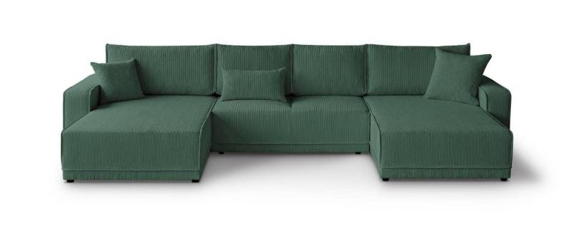 Beautysofa Ecksofa mit Schlaffunktion Primo U, Polsterecke für Wohnzimmer, Eckcouch aus Cordstoff, mit Bettkasten von Beautysofa