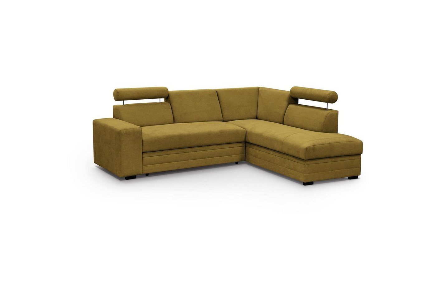 Beautysofa Ecksofa Roma, 250 cm breite L-Form Polsterecke, Schlaffunktion, Bettkasten, verstellbare Kopfstützen von Beautysofa